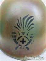Elmo epoca fascista mod. 1933 “camouflage” Battaglione Speciale “E” Regia Guardia di Finanza