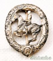 Distintivo d'epoca nazista “DEUTSCHES REITERABZEICHEN” di 2^ classe in grado “ARGENTO”