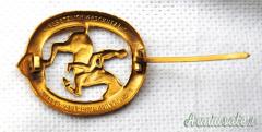 Distintivo d'epoca nazista “DEUTSCHES REITERABZEICHEN” di 1^ classe in grado “ORO