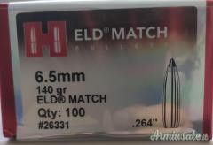Palle Hornady Cal 6.5 140gr ELD-M
