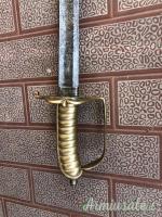 Sciabola italiana con lama risorgimentale 1855 ed impugnatura di sabro modello 1777 in ottone