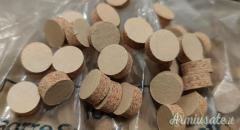 Borre in sughero cal. 28 altezza 6 mm