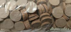 Borre cal 12 in sughero altezza 4 mm