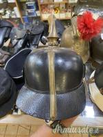 PICKELHAUBE TEDESCO ORIGINALE ANTE PRIMA GUERRA MONDIALE CON CUSTODIA (VEDI LA DESCRIZIONE)