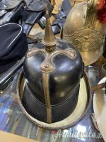 PICKELHAUBE TEDESCO ORIGINALE ANTE PRIMA GUERRA MONDIALE CON CUSTODIA (VEDI LA DESCRIZIONE)