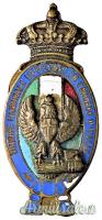 Distintivo fascista “UNIONE NAZIONALE UFFICIALI IN CONGEDO D’ITALIA” mod. 1927 - marcato