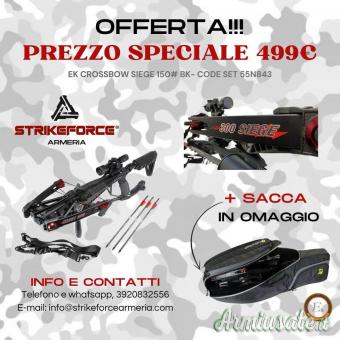 EK BALESTRA SIEGE 150Lbs. BK + BORSA OMAGGIO