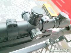 Ottica NCSTAR 10-40x50 ed anelli Warne Maxima 30 mm in acciaio