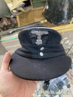 RIPRODUZIONE - CAPPELLO TEDESCO DELLE SS PER RIEVOCAZIONI STORICHE (VEDI LA DESCRIZIONE)