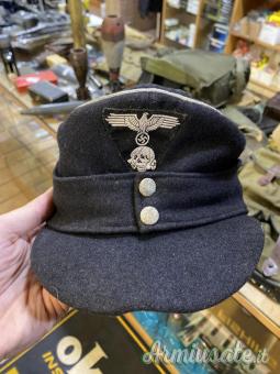 RIPRODUZIONE - CAPPELLO TEDESCO DELLE SS PER RIEVOCAZIONI STORICHE (VEDI LA DESCRIZIONE)