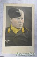 Fotografia originale epoca nazista con primo piano di un militare tedesco “FALLSCHIRMJÄGER”