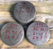 Lingotti in lega per fusioni palle 3 €. Kg.