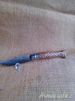 Coltello Opinel nr. 9 pirografato