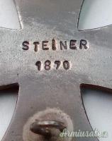 Croce di ferro tedesca modello 1870 di 1^ classe in “falso d’autore” cd. “falso Deschler & Sohn”