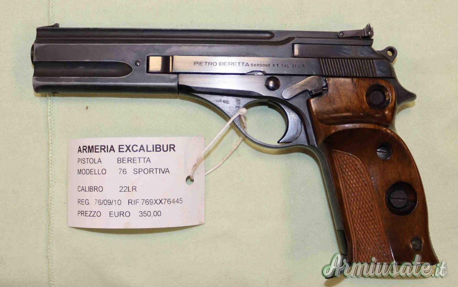 Pistola Beretta Mod. 76 Cal. 22LR Sportiva Pistola Beretta Mod. 76 Cal. 22LR Sportiva