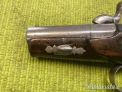 Pistola avancarica Deringer, arma antica, mm 11