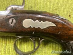 Pistola avancarica Deringer, arma antica, mm 11
