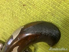 Pistola avancarica Deringer, arma antica, mm 11