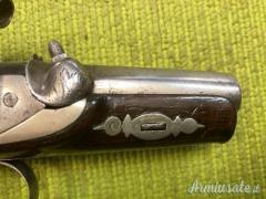Pistola avancarica Deringer, arma antica, mm 11