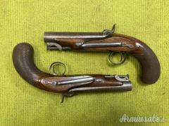 Coppia di pistole avancarica Rigby, 1850, armi antiche, mm 17