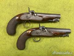 Coppia di pistole avancarica Rigby, 1850, armi antiche, mm 17