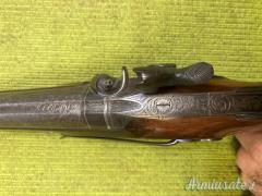 Coppia di pistole avancarica Rigby, 1850, armi antiche, mm 17