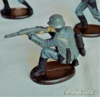 Manipolo di 11 soldatini tedeschi del “WEHRMACHT” della serie “Atlantic” in scala 1:32 anni '70