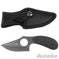 Coltello, con foro per dita, con fodero