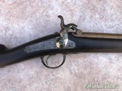 Fucile Trombone avancarica luminello Marina Belga canna in ottone con marchi ben visibili