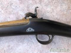 Fucile Trombone avancarica luminello Marina Belga canna in ottone con marchi ben visibili
