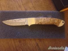 Coltello parforce damascato