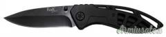 Coltello pieghevole, manico in metallo perforato