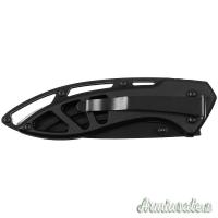 Coltello pieghevole, manico in metallo perforato
