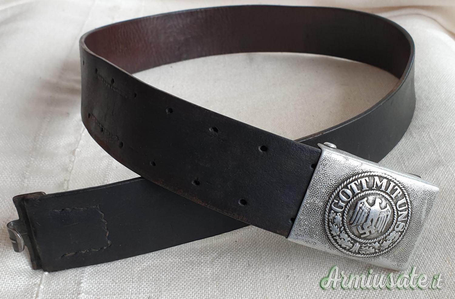 CINTURONE TEDESCO WEHRMACHT WW2 FIBBIA CON PATTINA 1936 CINTURONE TEDESCO WEHRMACHT WW2 FIBBIA CON PATTINA 1936