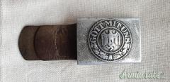 CINTURONE TEDESCO WEHRMACHT WW2 FIBBIA CON PATTINA 1936