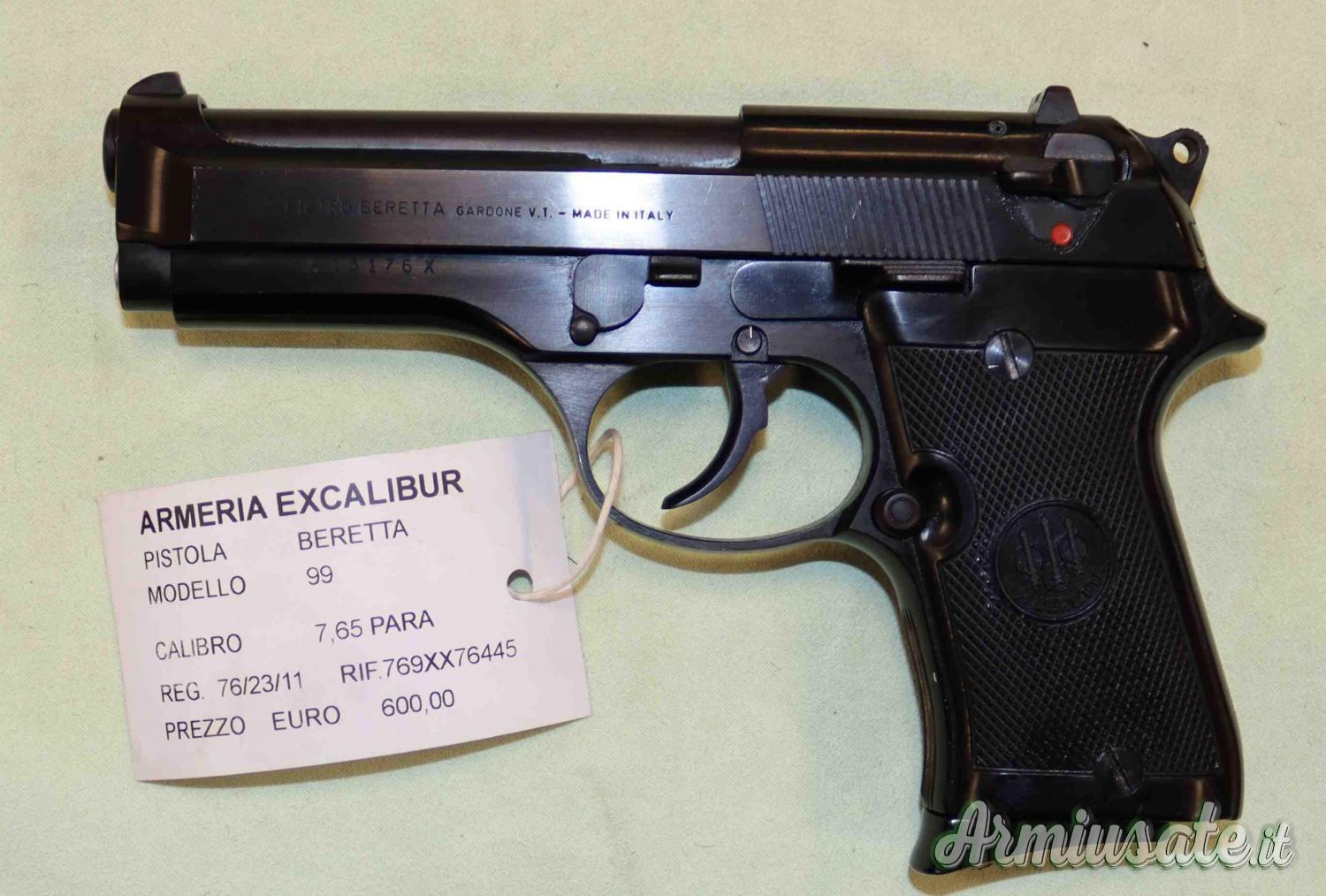 Pistola Beretta 99 Cal. 7,65 Para Pistola Beretta 99 Cal. 7,65 Para