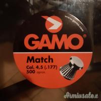1 scatola di piombino Gamo Match cal.4,5 da 500 colpi.