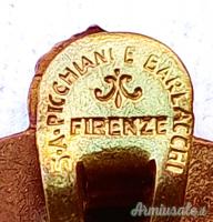 Distintivo d’epoca fascista da bavero da giacca per Ufficiale di grado “Centurione” della M.V.S.N.