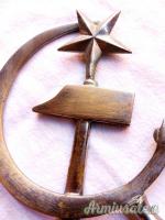 Puntale d’epoca “2’ blocco” sovietico per stendardo e/o bandiera cosiddetta “rossa” (U.R.S.S. WW2)