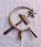 Puntale d’epoca “2’ blocco” sovietico per stendardo e/o bandiera cosiddetta “rossa” (U.R.S.S. WW2)