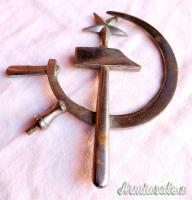 Puntale d’epoca “2’ blocco” sovietico per stendardo e/o bandiera cosiddetta “rossa” (U.R.S.S. WW2)