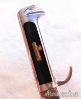 Pugnale epoca fascista da parata mod. 1937 per Ufficiali MVSN con pendagli in cuoio 2’ tipo marcati