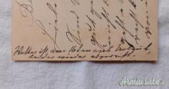 Cartolina soldato prussiano impiegato sul fronte mentre scrive alla propria famiglia (GERMANIA WW1)