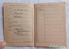 Libretto di lavoro tedesco d'epoca nazista 
