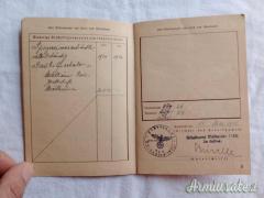 Libretto di lavoro tedesco d'epoca nazista 