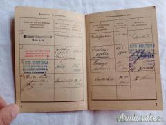 Libretto di lavoro tedesco d'epoca nazista 