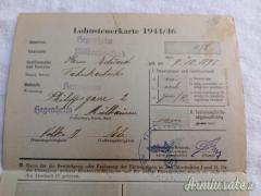 Libretto di lavoro tedesco d'epoca nazista 
