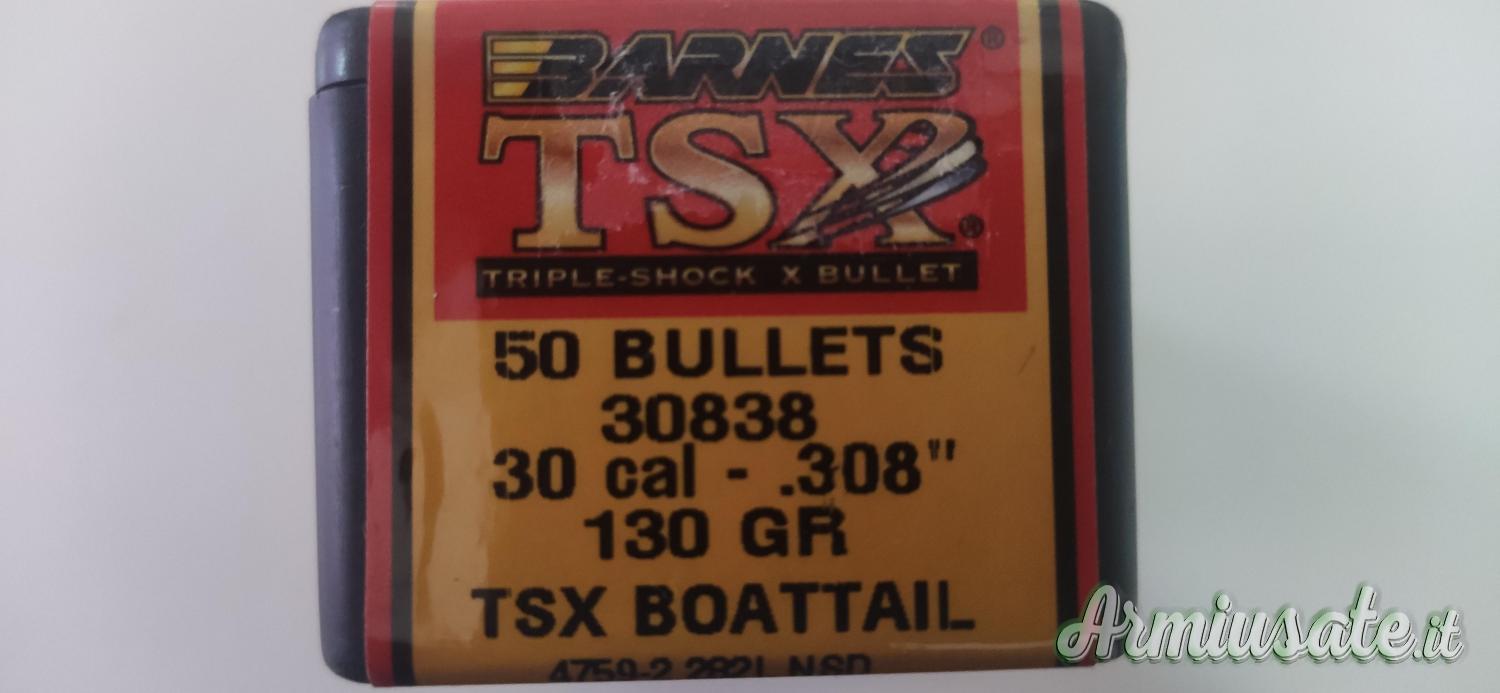 Barnes TSX palle cal.30 130 grs Barnes TSX palle cal.30 130 grs