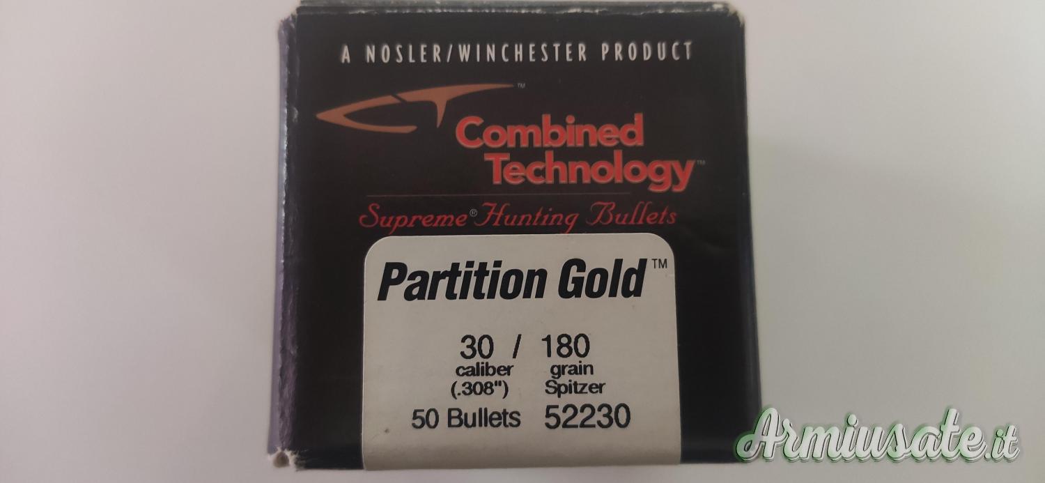 Nosler palle Partition Gold cal.30 180 grs Nosler palle Partition Gold cal.30 180 grs