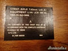 Cassetta di trasporto originale per Enfield L42A1 sniper